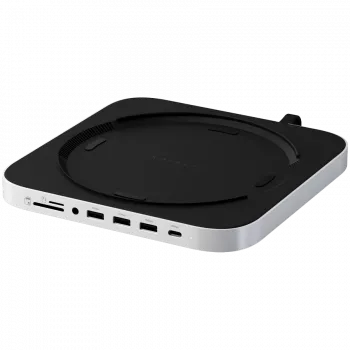 Satechi ST-GMMSHS Statīvs un Hubs Mac Mini/Studio ar NVMe SSD Slotu, USB 3.2 Gen 2, Balts