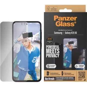 PanzerGlass Privātuma aizsargstikls Ultra-Wide Fit Samsung A35 ar Easy Aligner