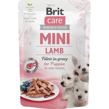 Slapjā barība kucēniem Brit Mini Puppy Lamb vienreizējā porcija 85 g mazām šķirnēm