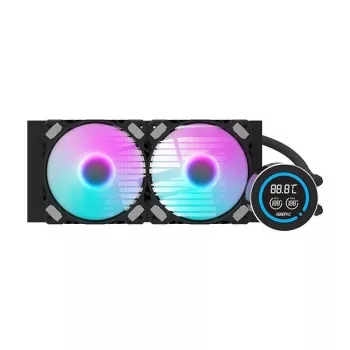 240mm Radiators Darkflash DN-D240 Melns — Ūdens dzesēšanas radiators PC šķidruma dzesēšanas sistēmām