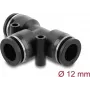 DeLOCK 60751 pneimatiskais T-veida savienotājs 12 mm ar diviem stiprinājuma caurumiem