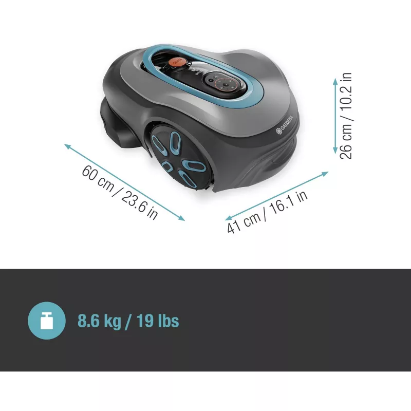 Robotiskais zāles pļāvējs Gardena smart SILENO pro Battery 600 m² 16 cm