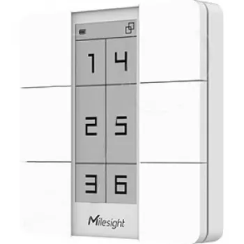 Milesight WS156-868M bezvadu scenāriju poga ar E-ink displeju un LoRaWAN, 868 MHz