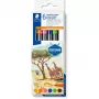 Filtspalvīšu komplekts Staedtler 3001 C6-3 — 6 krāsas, smalks gals, lodveida un otas gals