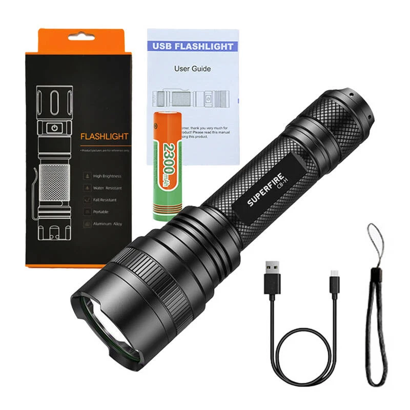Lukturis Supfire C8-H — 1200 lm, USB uzlādējams, 250 m stars