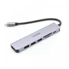 USB-C centrmezgls Unitek 7in1 Alumīnijs PD 100W 5 Gbps — daudzportu adapteris ar Power Delivery