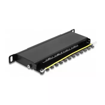 DeLOCK Patch Panel 10 collas 8 portu Cat.6A 0,5U melns