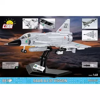 Cobi Blocks Saab AJ 37 Viggen 881 elementu konstruktors