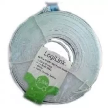 Logilink Patch-Cable RJ-45 (vīriešu) - RJ-45 (vīriešu) 10 m UTP CAT 5e presēts balts (CP0139)