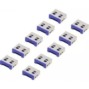 Renkforce USB Port Slēdzene RF-4695230 10 komplekts Sudrabzils RF-4695230