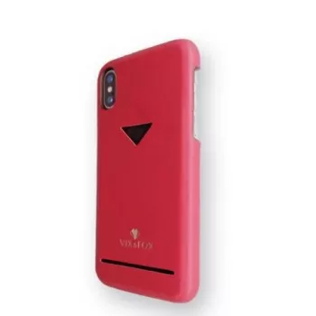VixFox Card Slot Back Shell iPhone XSMAX Sarkanā rubīna – aizmugures aizsargmaciņš ar kartes slotu