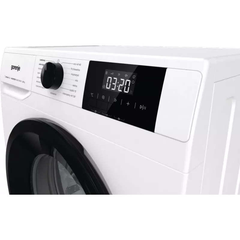 Brīvstāvoša veļas mazgājamā mašīna Gorenje W3NGPI72SBS, 7 kg, 1200 RPM, invertora motors, tvaiks, 15 programmas, balta
