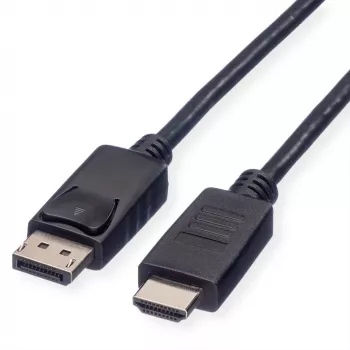 Kabelis ROLINE 11445780 1 m DisplayPort–HDMI Melns