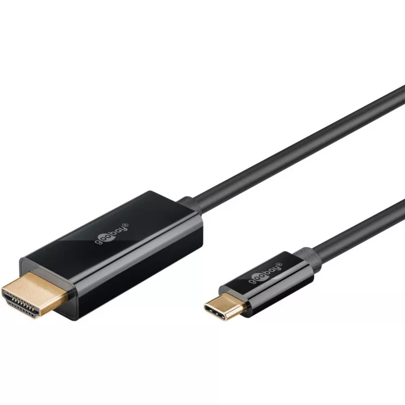 Goobay USB-C uz HDMI kabelis 4K @ 60 Hz 2 m melns (75697)