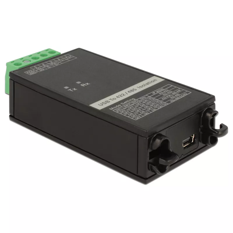 DeLOCK 62501 USB 2.0 uz RS-422/485 pārveidotājs, melns/zaļš