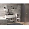 Brīvi stāvošs vannas istabas skapis Top e Shop NEL V DDS BIEL — 300×300×850 mm, 3 plaukti, balts