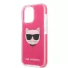 Karl Lagerfeld KLHCP13XTPECPI Cietais maciņš iPhone 13 Pro Max 6.7 Fuksija/FUSCHIA Choupette Head