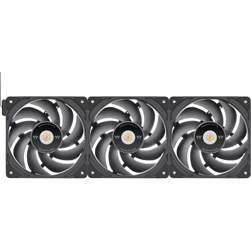 Thermaltake TOUGHFAN EX12 Pro Swappable Edition 120mm korpusa ventilators 3 komplektā Melns