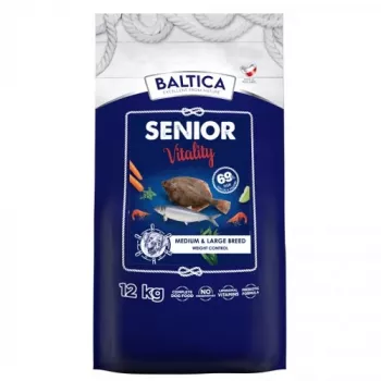 BALTICA Excellent Senior Vitality Baltic fish M/L sausā suņu barība 12 kg