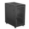 19 collu tīkla skapis LANBERG FF01-6022-23B, 22U, 600×1000 mm, melns, perforētas durvis