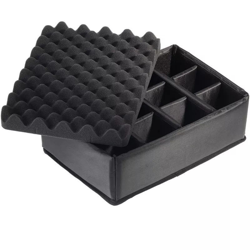 B&W outdoor.cases Type 4000 cietais koferis ar polsterētām starpsienām, melns, 4000/B/RPD