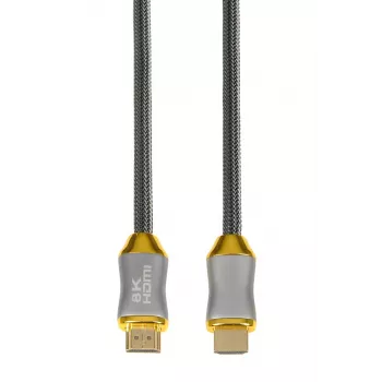 HDMI kabelis IBOX HD08 2 m, HDMI Type A vīriešu–vīriešu, HDMI 2.1, sudraba
