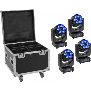 Apgaismes ķermeņa EUROLITE TMH-H240 Beam Wash Flower Effect 4x — LED efekta gaisma, kompakts bloks