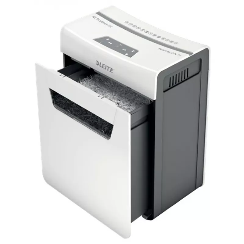Papīra smalcinātājs Leitz IQ Protect Premium 8X P4, 4 x 40 mm, 14 L, 125 loksnes, 55 dB, Touch, 8 loksnes