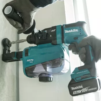 MAKITA DHR182ZU Bezvadu kombinētais āmurs, 18V, zils/melns, Bluetooth, bez akumulatora un lādētāja