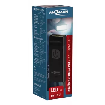 Atslēgu piekariņa lukturītis Ansmann COB LED 80 lm