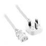 Microconnect PE090420W barošanas kabelis balts 2 m G tipa spraudnis C13 savienotājs