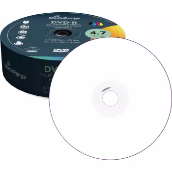 DVD-R MediaRange MR407 4.7 GB 16x Inkjet Printable 25 gab.