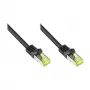 RJ45 Patch kabelis ar Cat.7 neapstrādātu kabeli un fiksatora aizsardzību (RNS®), S/FTP, PiMF, bez halogēna, 600MHz, OFC, melns, 1,5m, Good Connections® (8070R-015S)