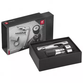 ZWILLING Sommelier vīna instrumentu komplekts — taisnstūra futrālis 100×190×42 mm, 2 gab.