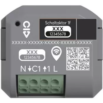 BUSCH JAEGER BJ 62811 U-WL 1-kanāla komutācijas izpildmehānisms UP Wireless (2CKA006710A0032)