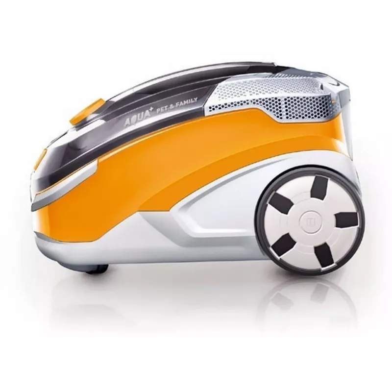 Putekļsūcējs cilindriskais THOMAS Aqua + Pet & Family 1.8 L — sausā un mitrā tīrīšana, 1700 W, oranžs/pelēks
