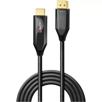 Lindy 3m aktīvais DisplayPort 1.4 uz HDMI 8K60 kabelis, 3 m, DisplayPort, HDMI, Tēviņš, Tēviņš, Taisns