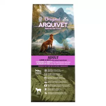 Sausā suņu barība ARQUIVET Original Adult Lamb with Rice 12 kg — 26% olbaltumvielas, 14% tauki, 9% mitrums
