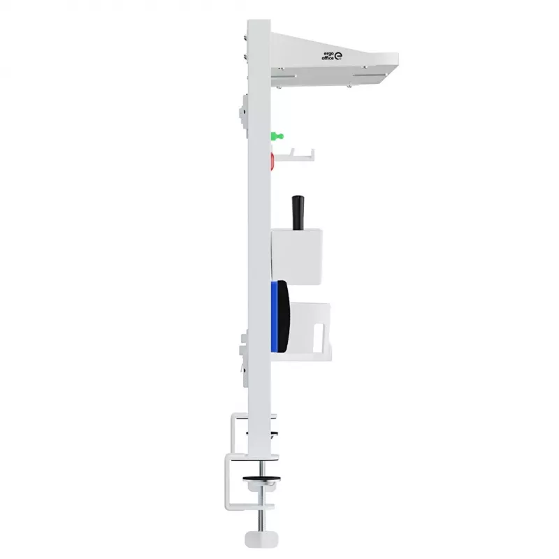 Galda starpsiena ergo office ER-301 W — 1116 mm plata tērauda sieta ar magnētisko tāfeli, balta, maks. slodze 10 kg