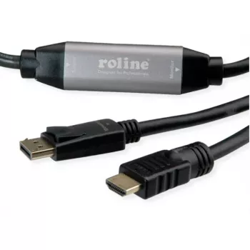 Video kabeļa adapteris ROLINE 11.04.5776 7,5m HDMI Type A DisplayPort Melns