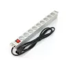 Strāvas sadales bloks PDU Digitus A-19-STRIP-4-IMP, 1U, 9 kontaktligzdas, 10A, 250V, balts