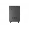 Tīkla skapis LANBERG 19 inch 24U 600x800 mm melns ar stikla durvīm un LCD izgriezumu (Flat Pack) v2