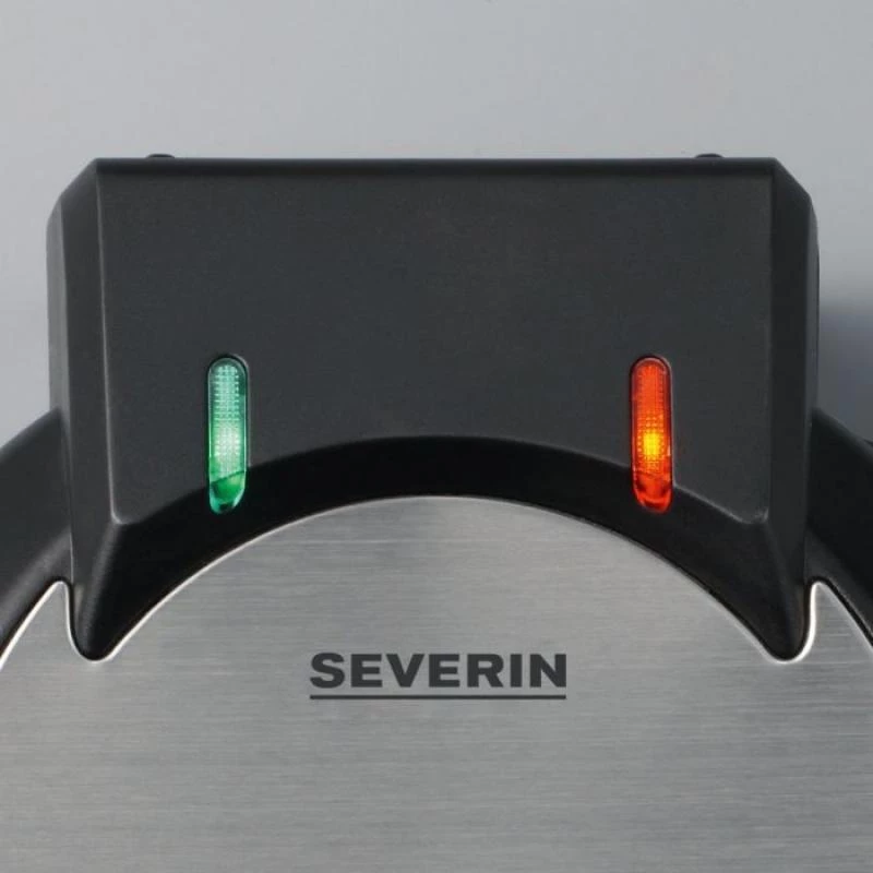 Severin WA 2103 vafeļu dzelzs 4 vafeles 1200 W Melns, Sudrabs