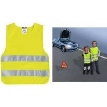 Bērnu drošības veste IWH Kinder-Pannenweste 540303, fluorescējoši dzeltena, 100% poliesters