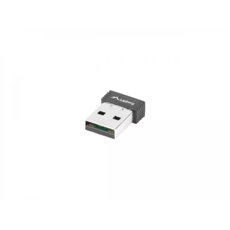 Lanberg NC-0150-WI N150 Nano USB WiFi adapteris, 150 Mbit/s, ar 1 iekšējo antenu, melns