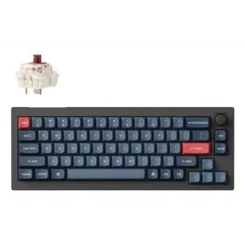 Mehāniskā tastatūra Keychron V2 MAX ar Gateron Jupiter Brown slēdžiem, melna, US izkārtojums