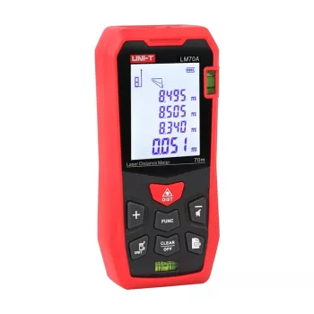 Lāzera attāluma mērītājs UNI-T LM70A — 70 m mērīšanas attālums, 1 mm precizitāte