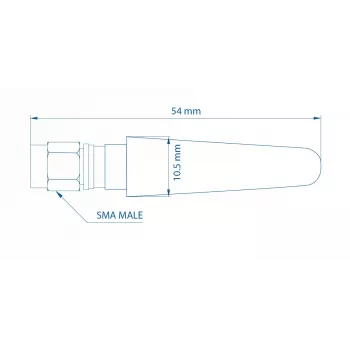 Kompakta taisna mobilā antena TELTONIKA 003R-00281 5 dBi šūnu un bezvadu ierīcēm
