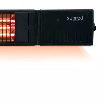 Infrasarkanais sildītājs SUNRED RDS-15W-B Fortuna Wall 1500 W, melns, IP55, sienas stiprinājums