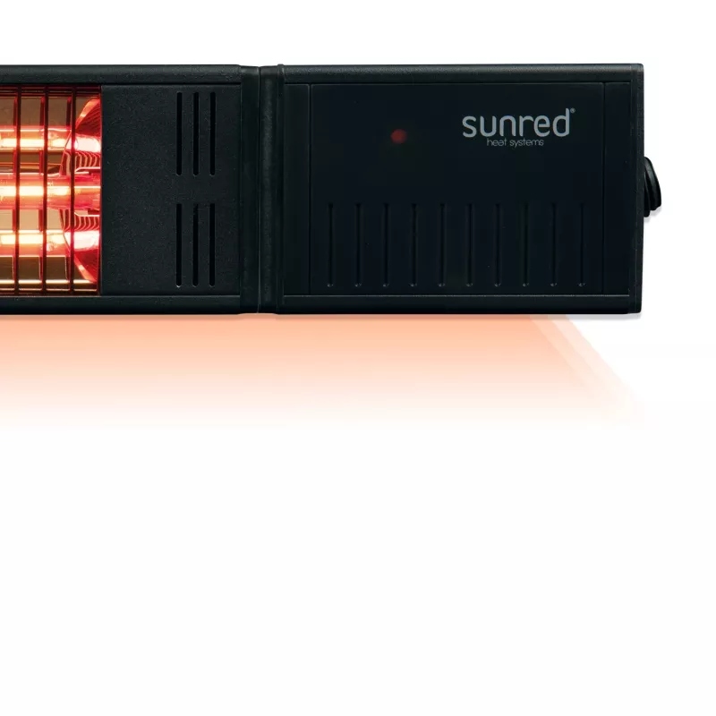 Infrasarkanais sildītājs SUNRED RDS-15W-B Fortuna Wall 1500 W, melns, IP55, sienas stiprinājums